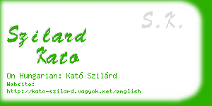 szilard kato business card